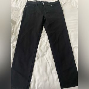 Banana Republic mens Traveler pants. Black, 33x30.